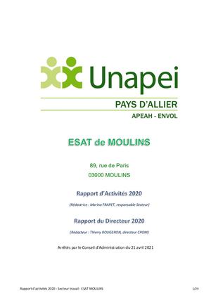 RA ESAT Moulins 2020