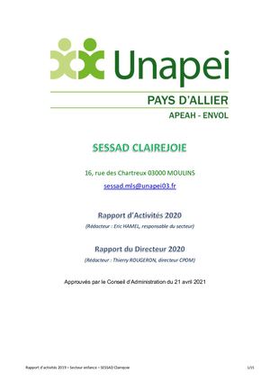 RA SESSAD Clairejoie 2020