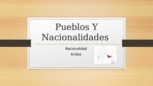 Pueblos Y Nacionalidades