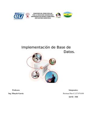 Implementación De Base De Datos