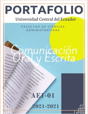 Portafolio Comunicacion Oral Y Escrita