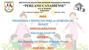 Programas No Escolarizados