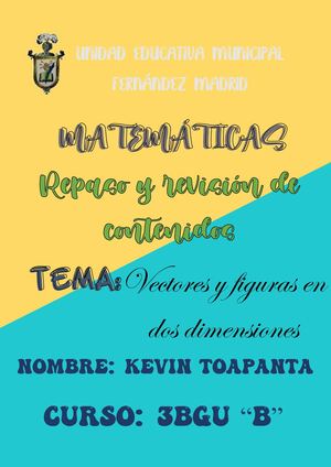 VECTORES Y FIGURAS EN DOS DIMENSIONES