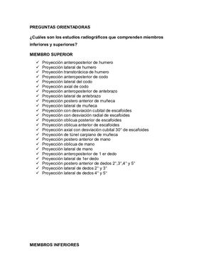 PREGUNTAS ORIENTADORAS ANATOMÍA RADIOLÓGICA
