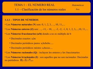 Numeros Reales 8vo