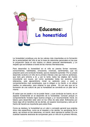 Educamos La Honestidad