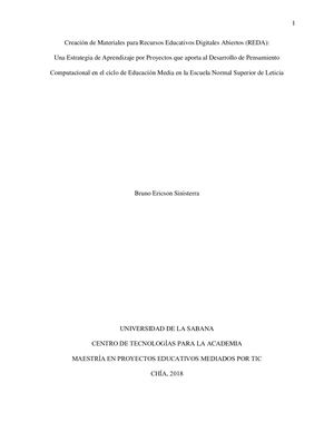 Tesis Bruno Sinisterra Sobre Reda