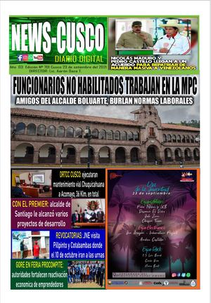 DIARIO NEWS CUSCO 23 De Setiembre
