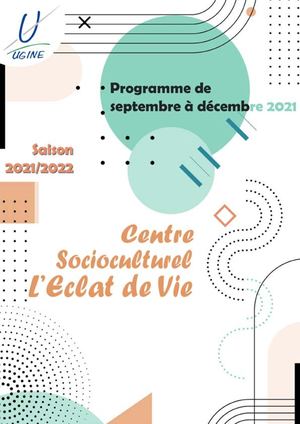 Plaquette Centre Socioculturel Eclat de Vie