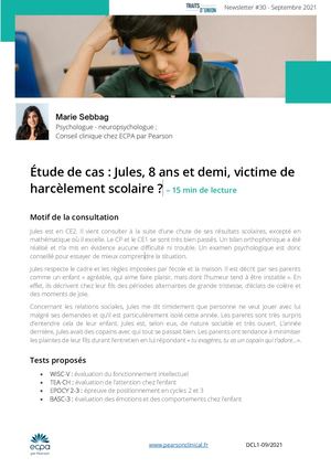Étude de cas : Jules, 8 ans et demi, victime de harcèlement scolaire ?