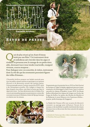 La Balade Des Oiseaux Revue de presse