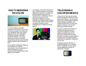 1940 Tv Moderna En Color 1101