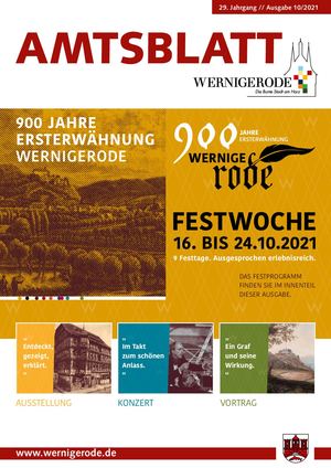 Amtsblatt Wernigerode - Ausgabe 10/2021