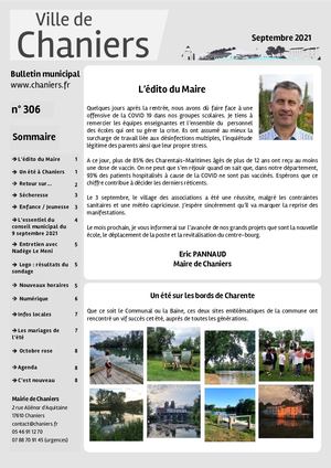 Bulletin Chaniers septembre 2021 n°306