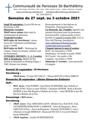 Bulletin Du 27 Septembre