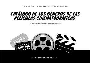 Catálogo De Los Géneros De Las Películas Cinematográficas