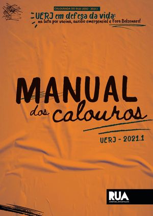 Manual Rua Uerj Para Os Calourxs 2021
