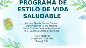 Programa De Estilos De Vida Saludable