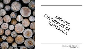 Aportes Culturales De Guatemala