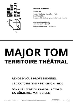 Dossier de presse MAJOR TOM_TERRITOIRES THEATRAUX