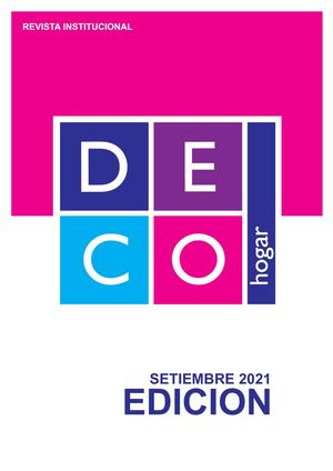Revista Deco Hogar Edicion Setiembre