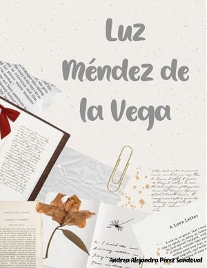 Poemario Luz Méndez De La Vega Andrea Pérez