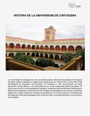 1historia De La Universidad De Cartagena