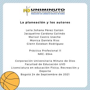 Planeación Y Los Autores