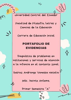 Portafolio Diagnóstico Suárez Vanessa
