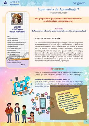 5to Experiencia 7 Semana 1 De Secundaria Religion