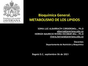 Metabolismo de Lípidos