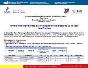 Revisión De Expedientes Sede Los Puertos