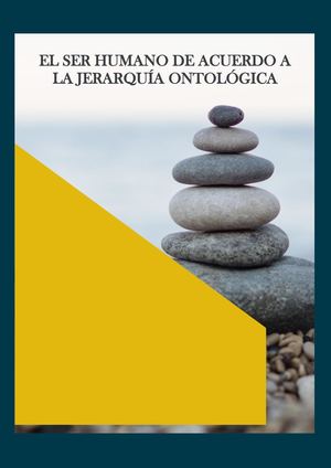 El Ser Humano De Acuerdo A La Jerarquía Ontológica