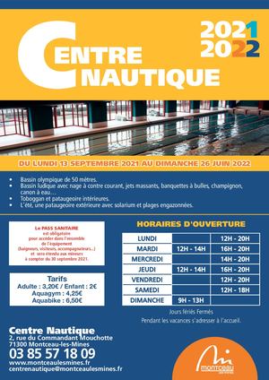 Plaquette Centre Nautique 2021
