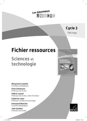 F5360 - Sciences Et Technologies - Fichier Ressources
