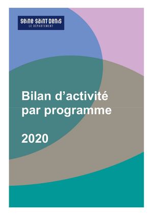 Bilan D'activité 2020
