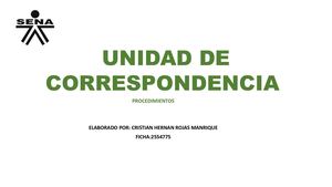Unidad De Correspondencia