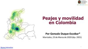 Peajes y movilidad en Colombia.