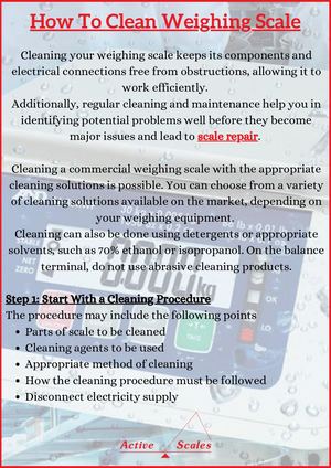 How To Clean Weighing Scale