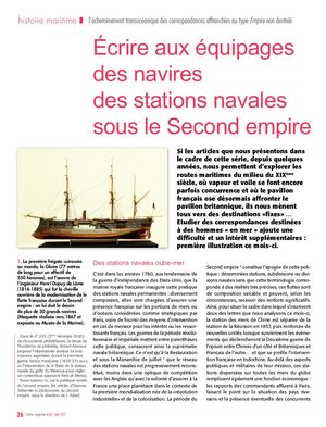 Ecrire aux équipages des stations navales sous le Second Empire