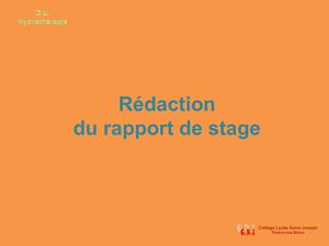 La forme du rapport de Stage 2021