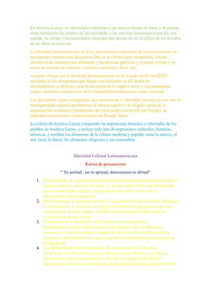 Identidad Cultural LatinoAmericana