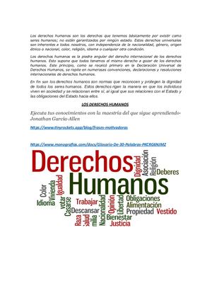 Los Derechos Humanos Son Los Derechos Que Tenemos Básicamente Por Existir Como Seres Humanos