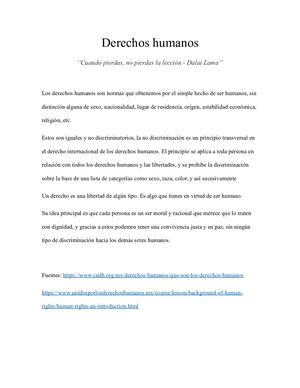 Derechos Humanos Texto Argumentativo