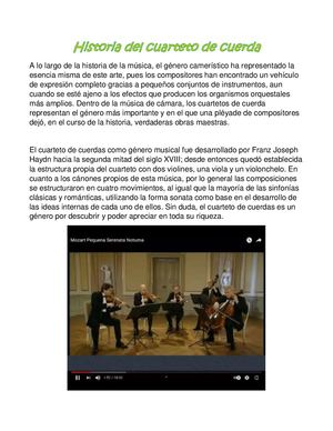 Historia Del Cuarteto De Cuerda