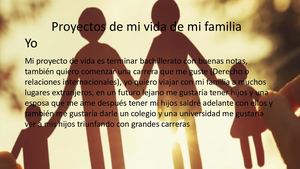 Proyectos de vida de mi familia