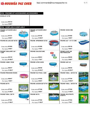 Catalogue Piscines