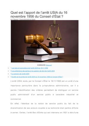 Arrêt USIA du 16 novembre 1956 du conseil d’état
