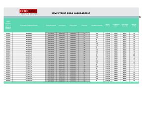 Plantilla De Inventario para laboratorio