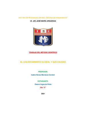 El Método Científico Con Las Causas Del Calentamiento Global Metodología